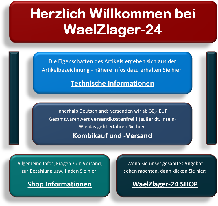 Herzlich Willkommen bei waelzlager-24, Wenn Sie nur diesen Text sehen und keine grafische Oberfläche, dann gehen Sie auf stores.ebay.de/waelzlager-24/home , von dort haben Sie Zugriff auf alle wichtigen Informationen.